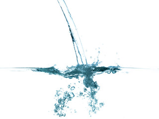 conceptual splashing water or beverage, ocean or a river