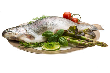 Fresh raw rainbow trout