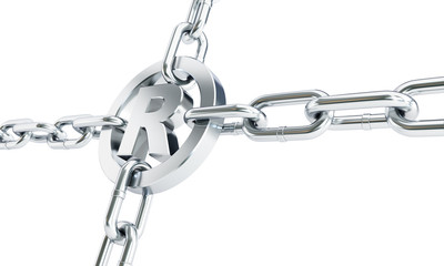 Fototapeta premium chain links registered trademark sign 3d Illustrations