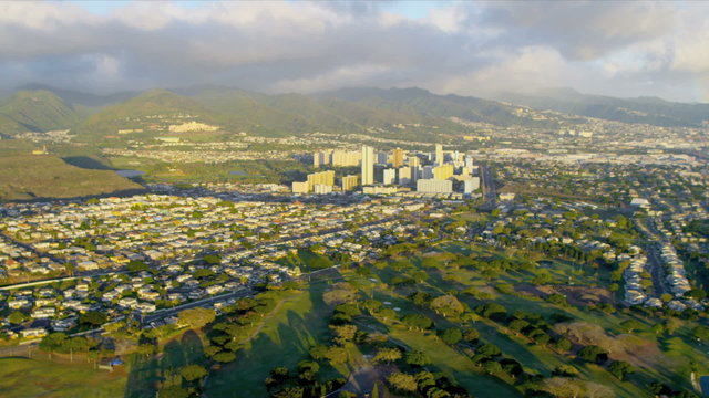 Aerial view of Pearl City, Hawaii