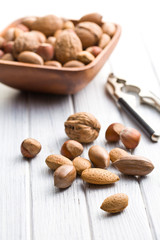 various unpeeled nuts