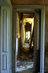 interno di una casa abbandonata