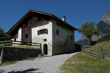 Fototapeta na wymiar Heidihaus in Maienfeld, Switzerland Alps