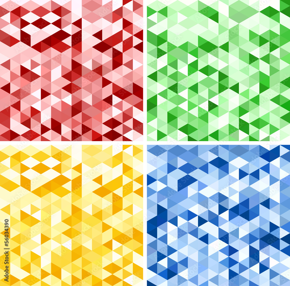 Aufkleber set of abstract triangle backgrounds
