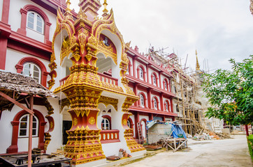 Fototapeta na wymiar Buddhism building in Thai Buddhism temple