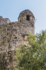Ancient walls of medieval town Budva, Montenegro, Europe.