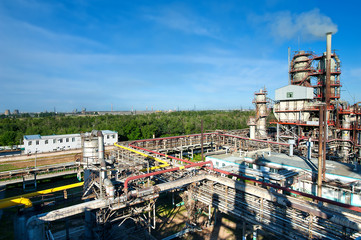 Fototapeta na wymiar oil refining factory