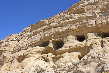 Ancient Burial-Place In Matala,Crete
