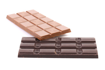 Milk and dark chocolate bars.