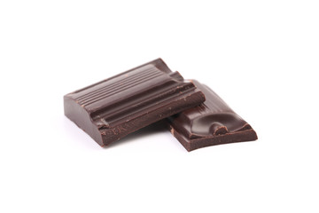 Tasty morsel of dark chocolate.