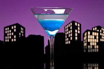 Metropolis Blue Martini cocktail