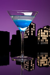 Metropolis Blue Martini cocktail