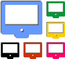 Vector desktop computer icon