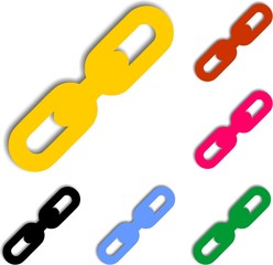 Link single flat icon. Vector illustration