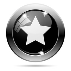 Metallic black glossy icon