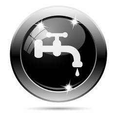 Metallic black glossy icon