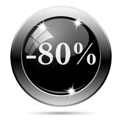 Metallic black glossy icon