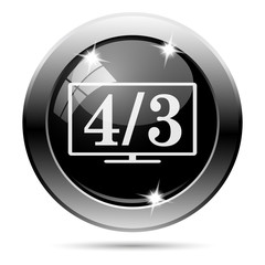 Metallic black glossy icon