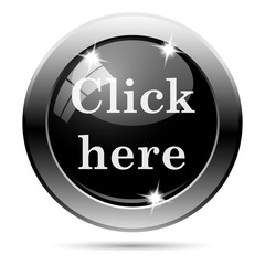 Metallic black glossy icon