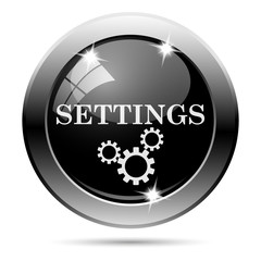 Metallic black glossy icon