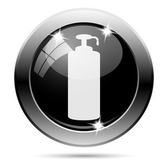 Metallic black glossy icon