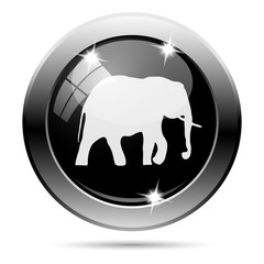 Metallic black glossy icon