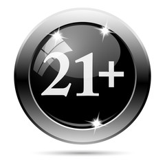 Fototapeta premium Metallic black glossy icon