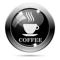 Metallic black glossy icon