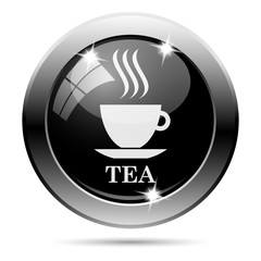 Metallic black glossy icon