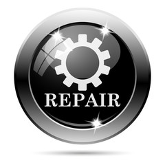 Metallic black glossy icon