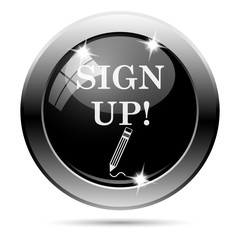 Metallic black glossy icon