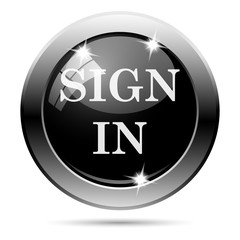 Metallic black glossy icon