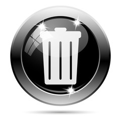 Metallic black glossy icon