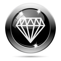 Metallic black glossy icon