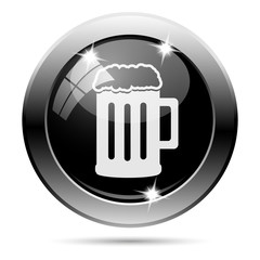 Metallic black glossy icon