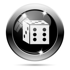 Metallic black glossy icon