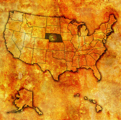 nebraska on map of usa