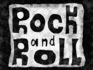 Rock and roll music word backgrounds and texture