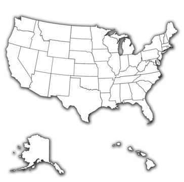 states on map of usa