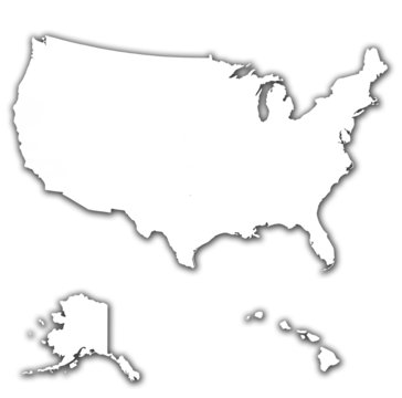 states on map of usa