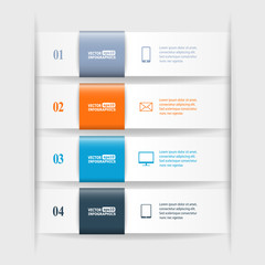 Modern business infographic banners from paper