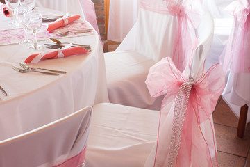 gorgeous wedding chair and table setting for fine dining