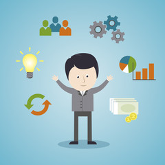 Geschäftsman, Business, Management, Erfolg