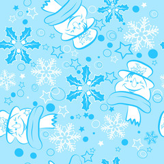 Fototapeta na wymiar Seamless Pattern. Abstract Christmas Background.