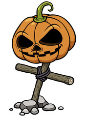 Vector illustration of Halloween pumpkin