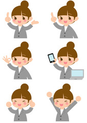 スーツの女の子