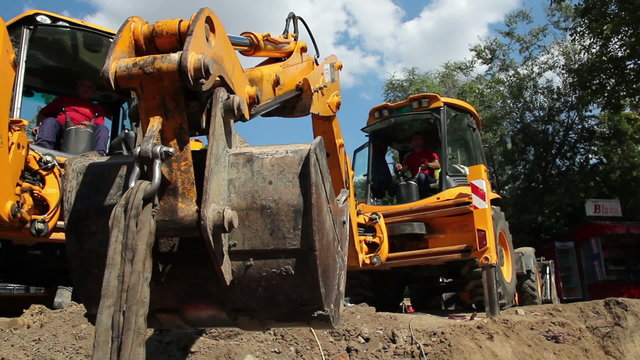 Excavator Arm at Work