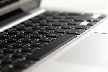 Keyboard of a beautifully designed modern laptop computer