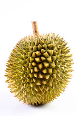 Durian fruit basket on a white background