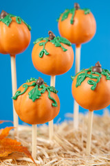 Pumpkin cake pops